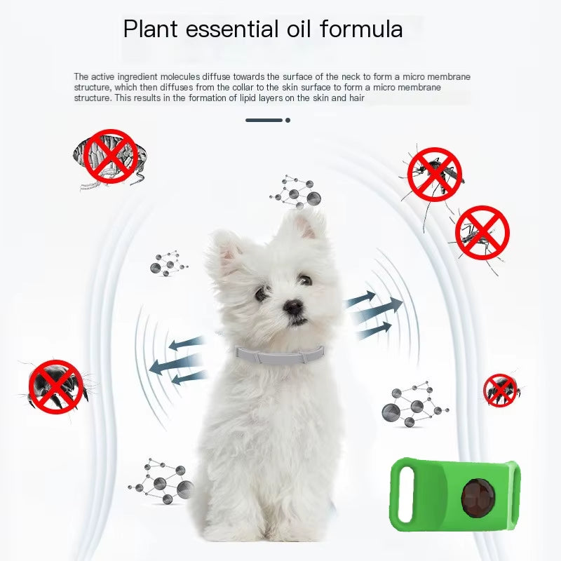 Adjustable Pet Plant Essential Oil Collar to Repel Fleas and Ticks Pet Insect Repellent Collar to Remove Fleas and Ticks